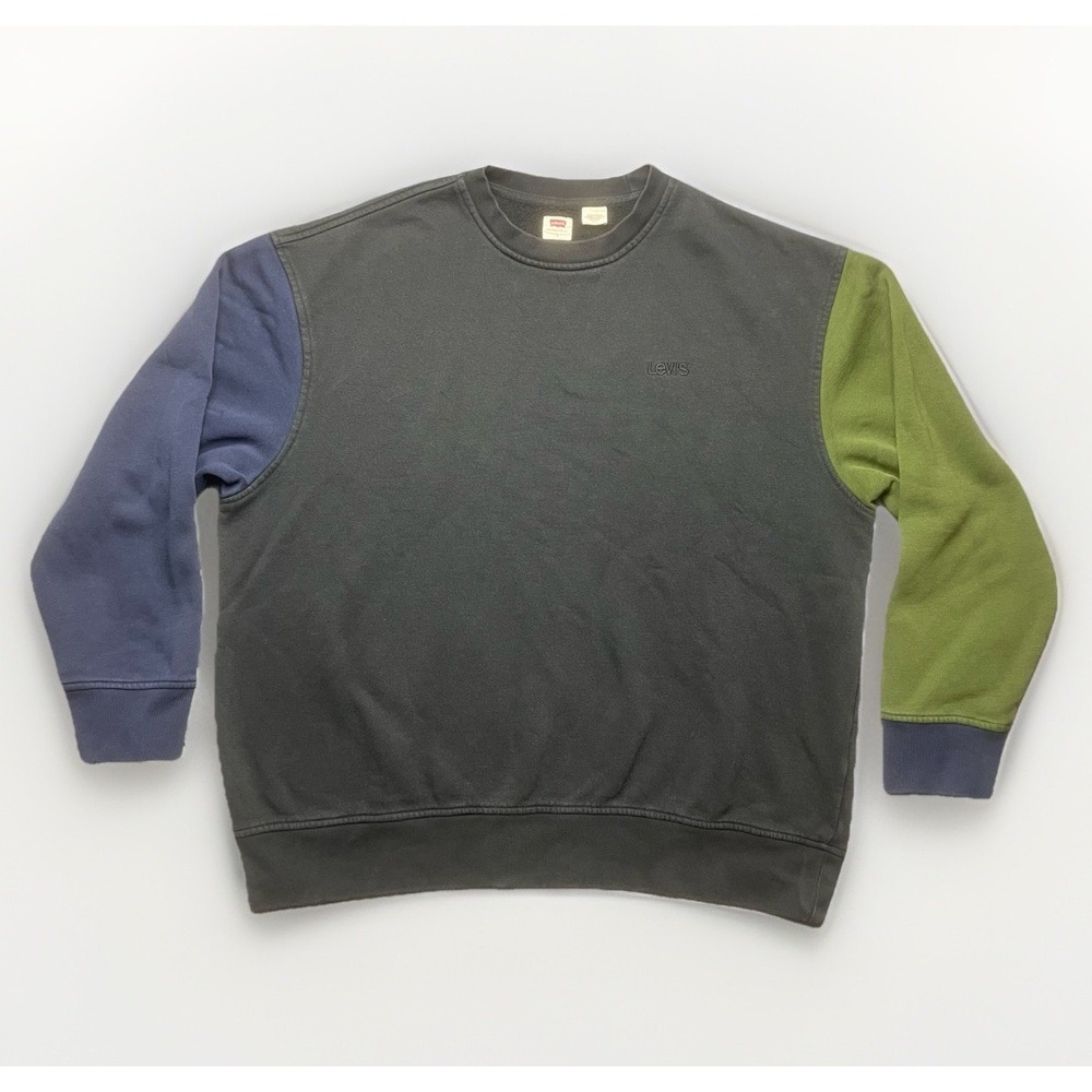 Levis Sweatshirt Crewneck Pullover Men's Size Large Multicolor Trendy Preppy